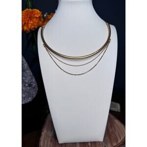 Madewell Helio Curve Choker Necklace In Gold Tone